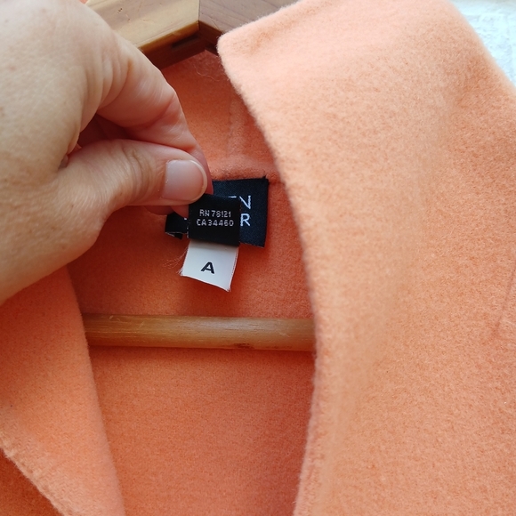 Eileen Fisher Wool Cashmere Sweater Orange Peach PS - Picture 3 of 8